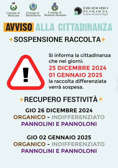 avviso rifiuti Natale